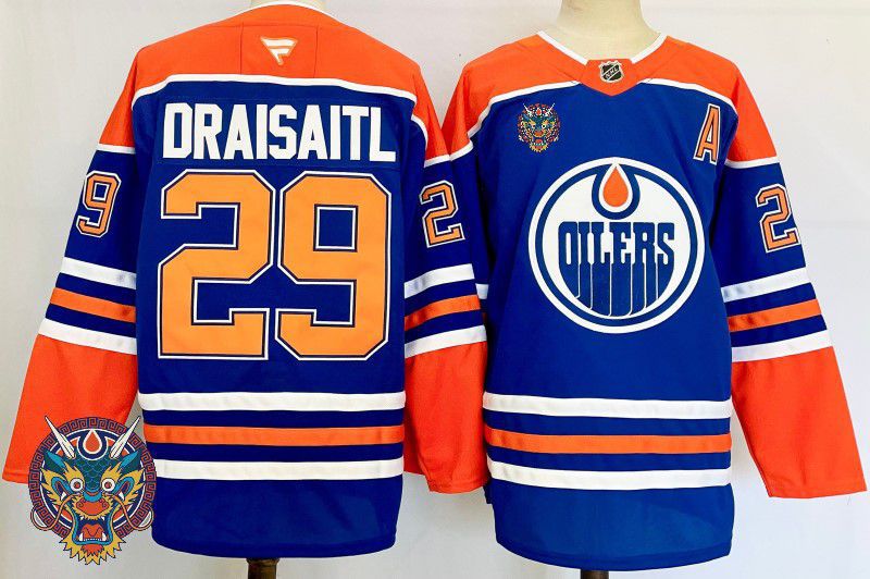 Men Edmonton Oilers #29 Draisaitl Blue Fanatics 2025 NHL Jersey style 8